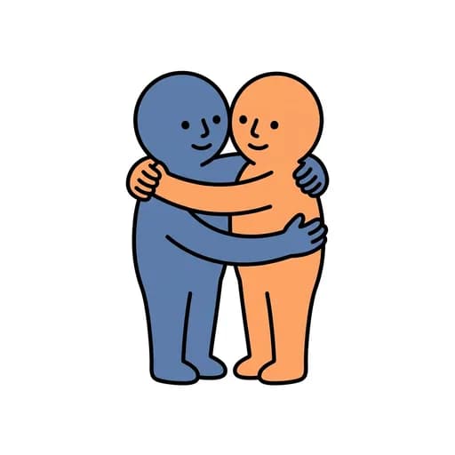 Pictograma de abrazo