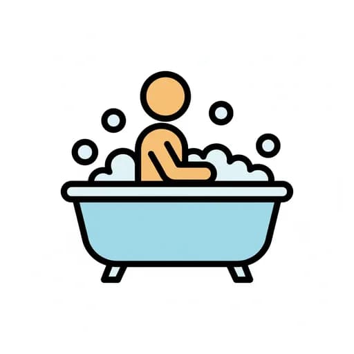 Pictograma de bañarse