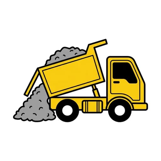 Pictograma de camion de obra