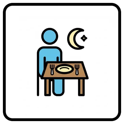 Pictograma de cenar