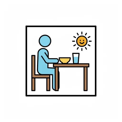 Pictograma de desayunar