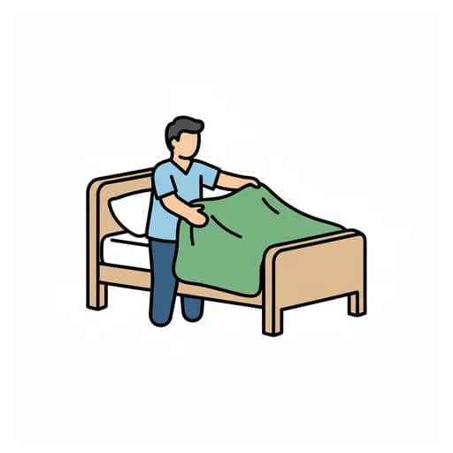 Pictograma de hacer la cama