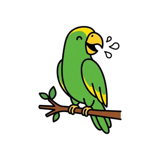 Pictograma de loro verde