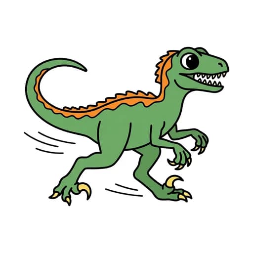 Pictograma de velociraptor