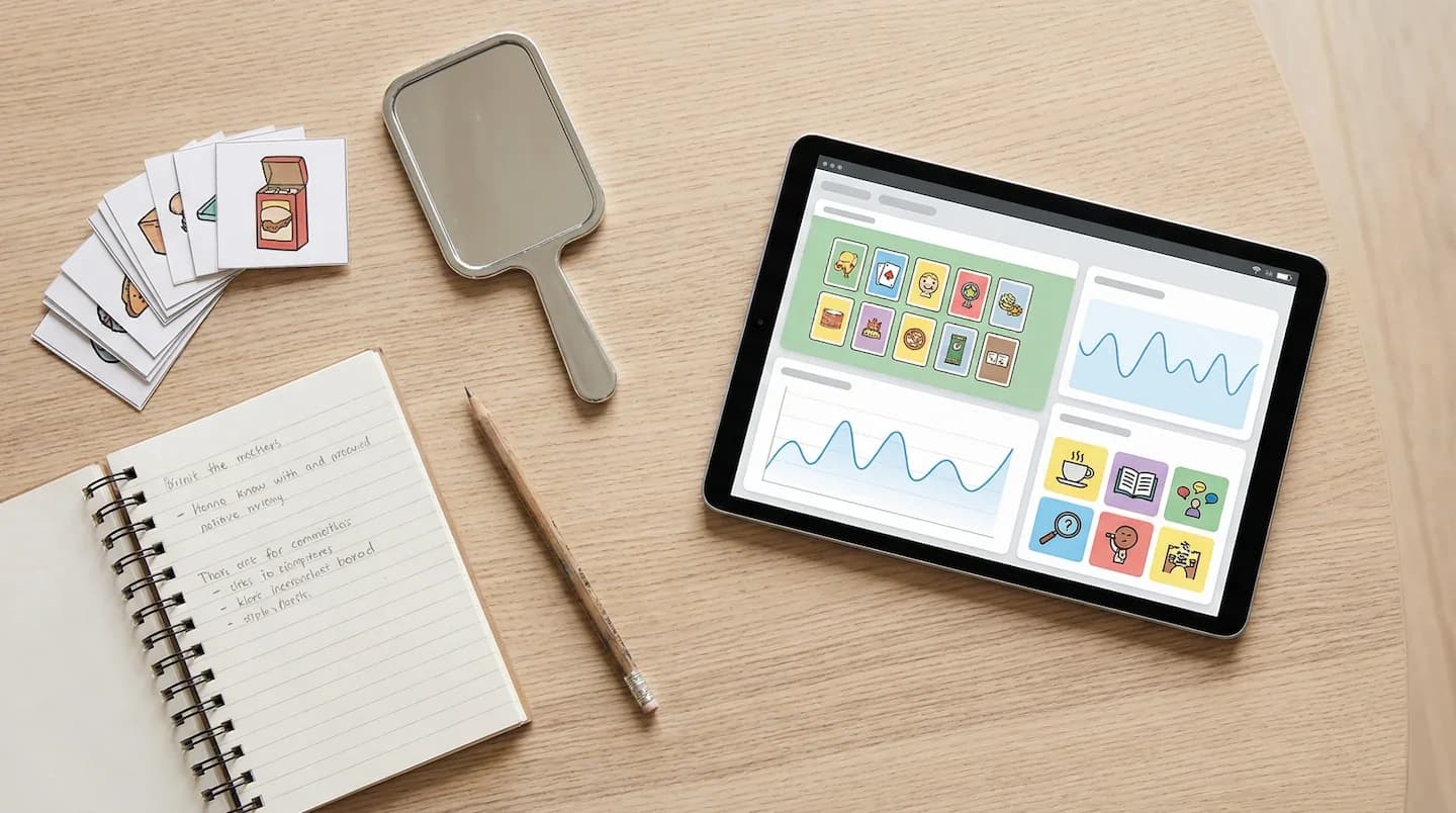 Interfaz de SandiApp para ejercicios de logopedia moderna