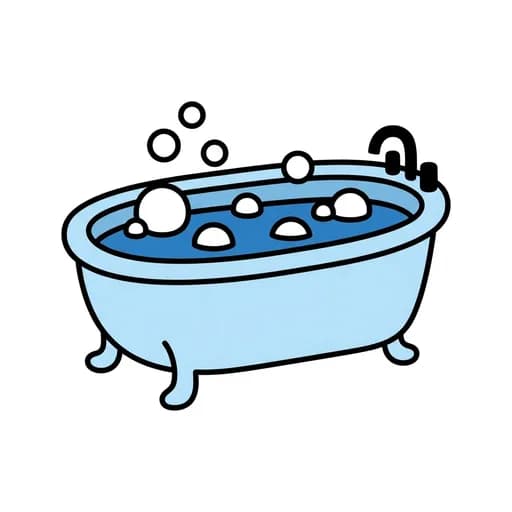 Pictograma de bañera