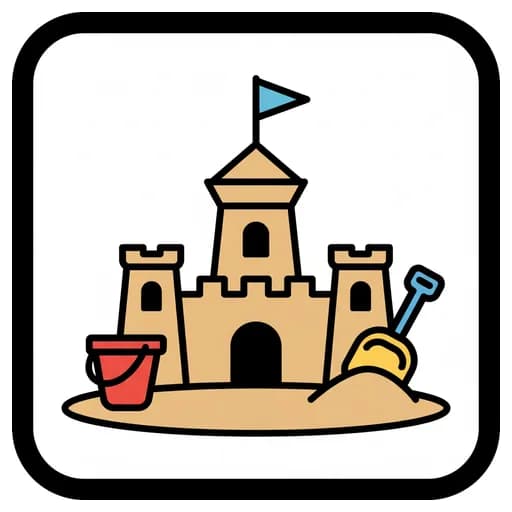 Pictograma de castillo de arena