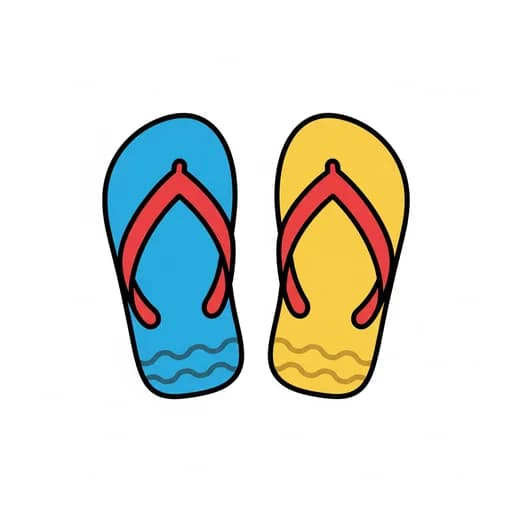 Pictograma de chanclas