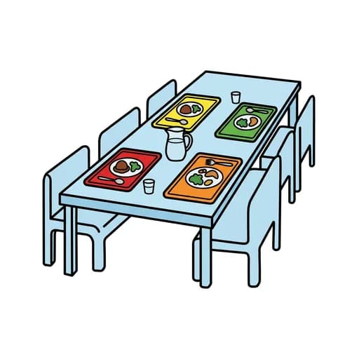 Pictograma de comedor escolar