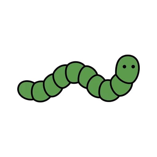 Pictograma de gusano