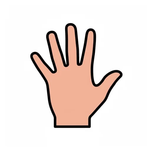 Pictograma de mano