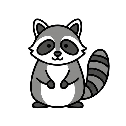 Pictograma de mapache