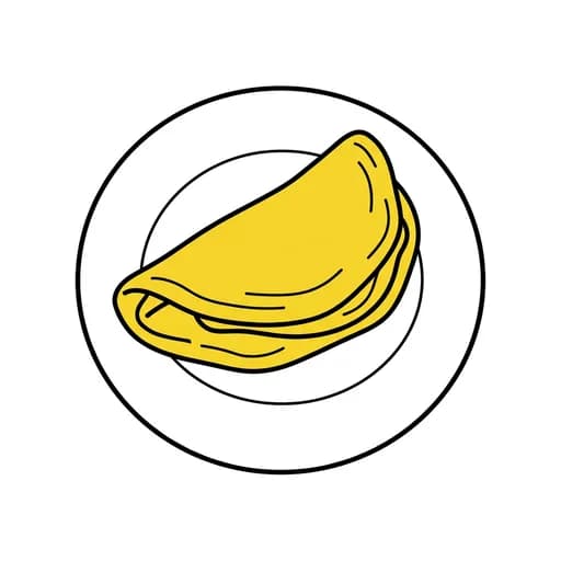 Pictograma de tortilla francesa