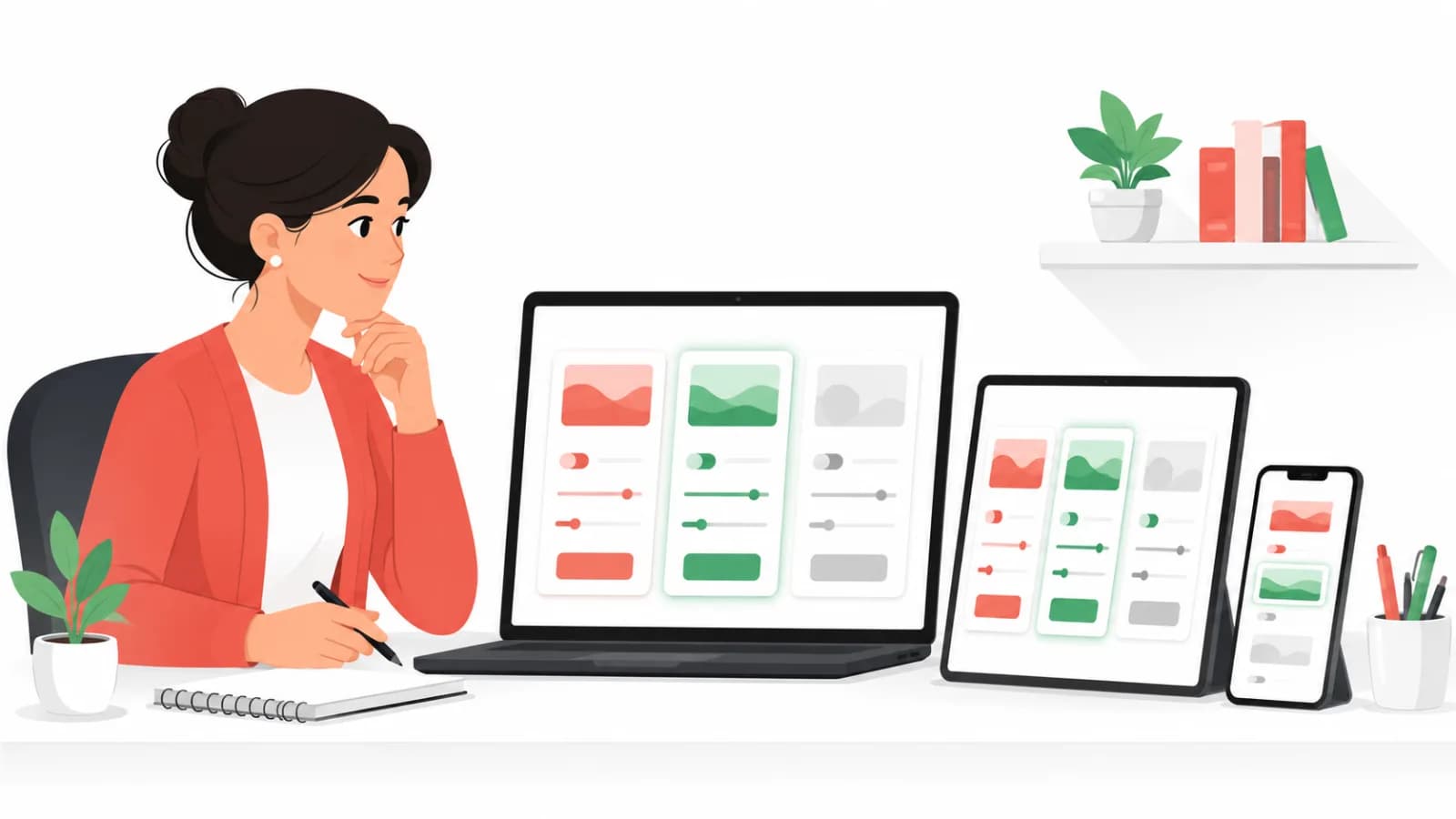 Logopeda comparando software y aplicaciones para crear materiales y gestionar su consulta